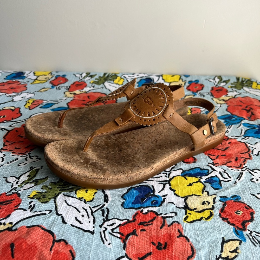 UGG Laser Cut Leather Sandals